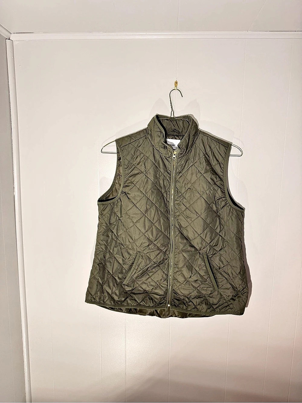 Old Navy Quilted Puffer Vest Green XL